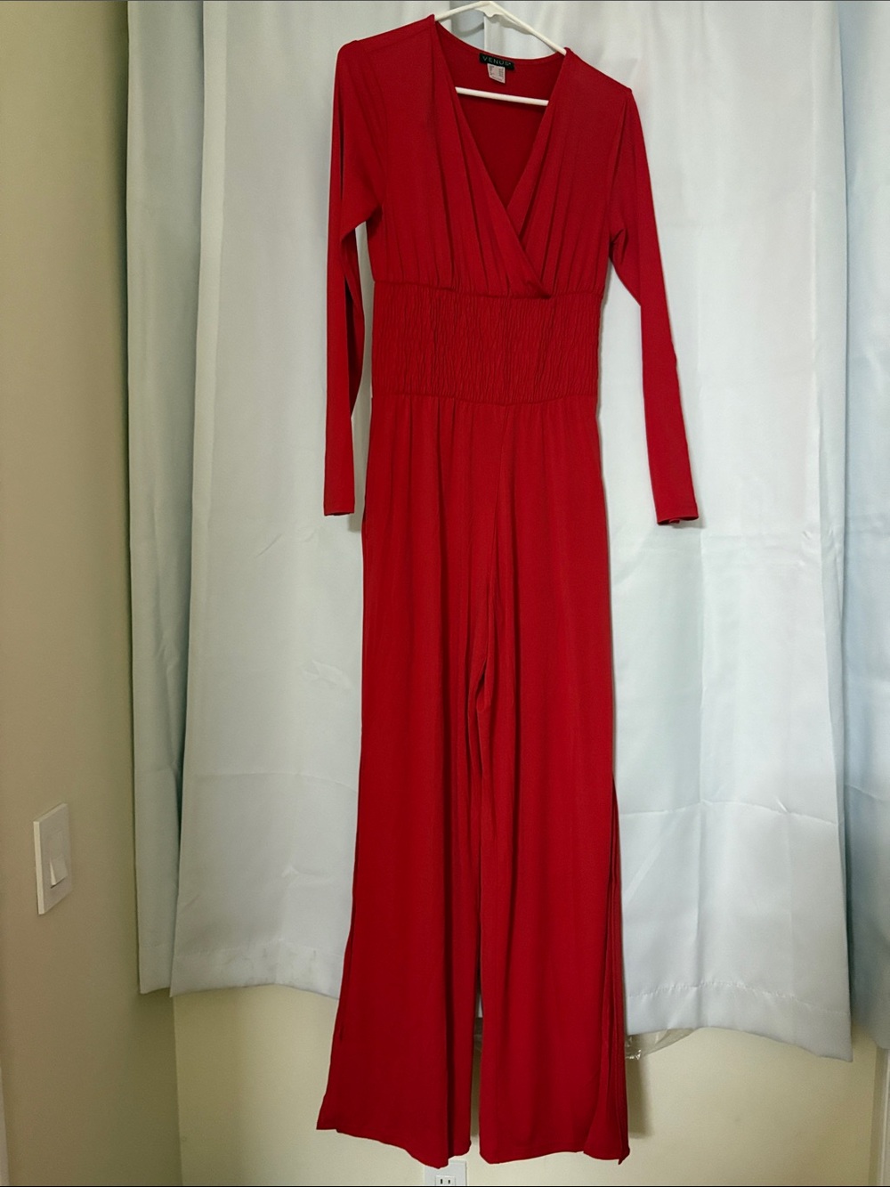 VENUS Red Women's Top with Branded Neckline